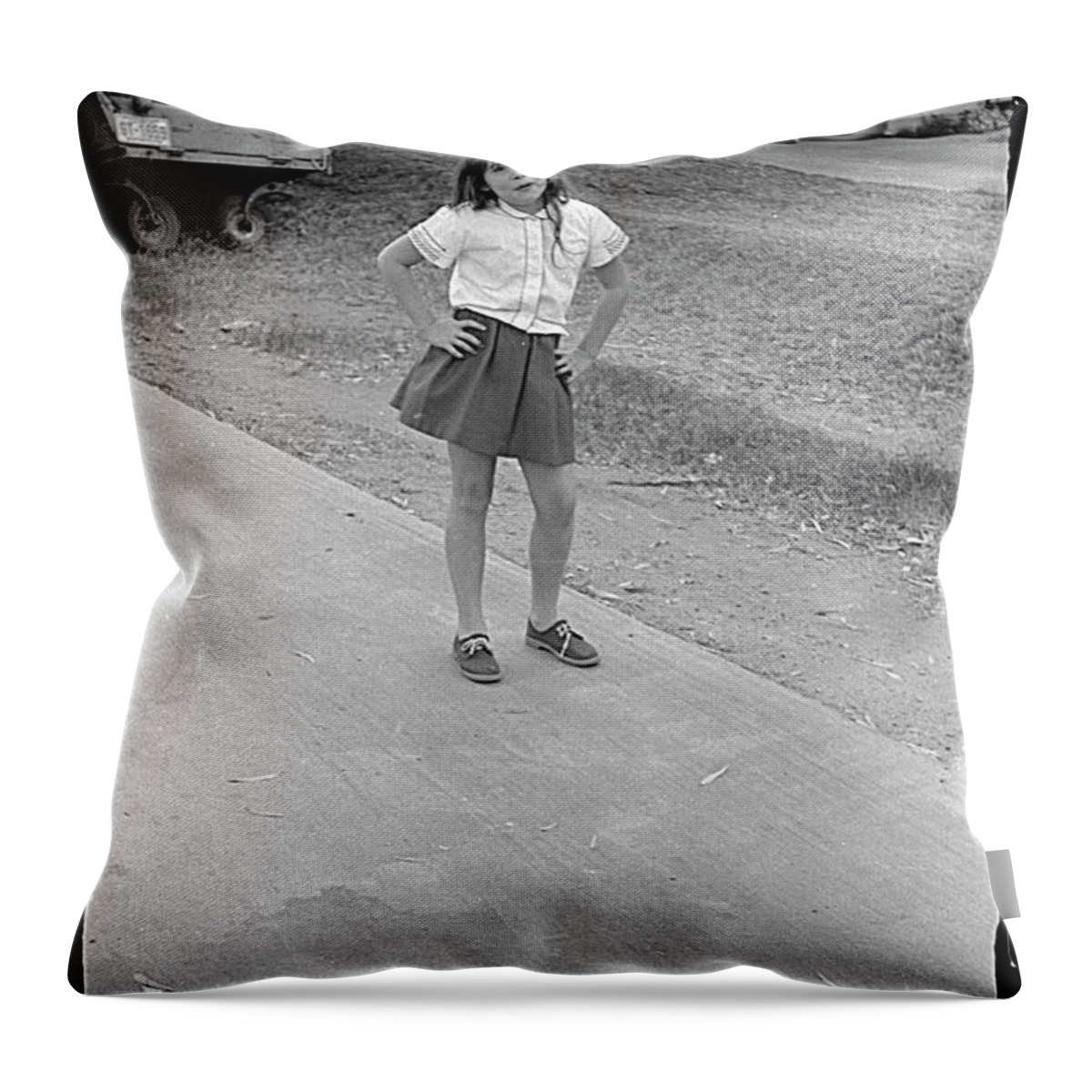 Sassy Throw Pillow featuring the photograph Sassy Girl, 1971 by Jeremy Butler