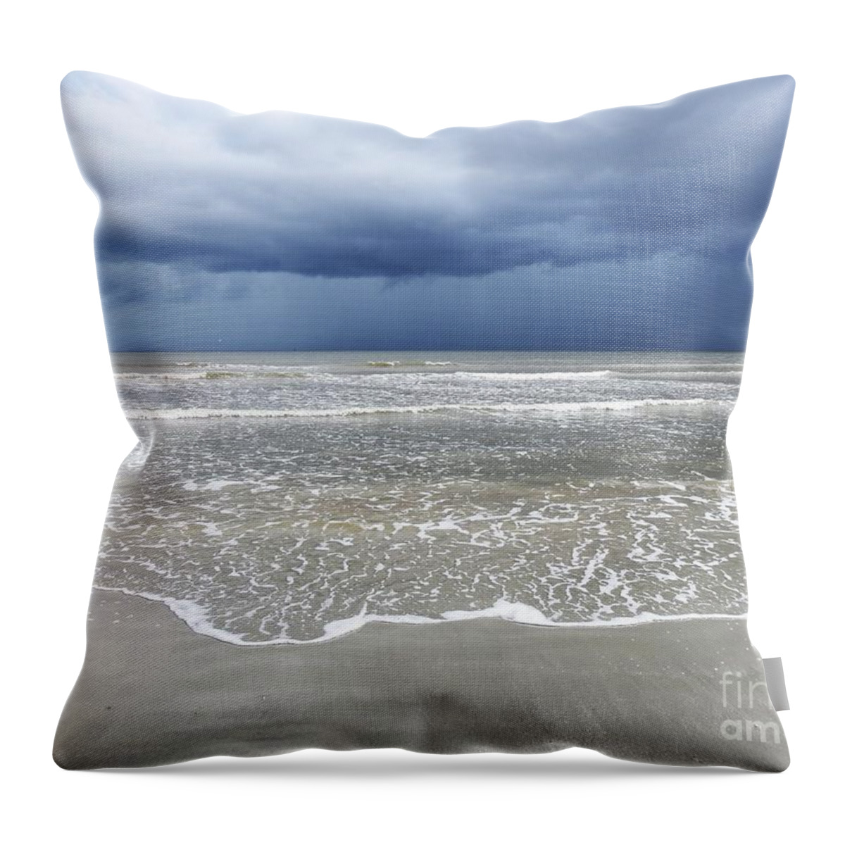 Sea Throw Pillow featuring the photograph Sea Storm by Jan Gelders