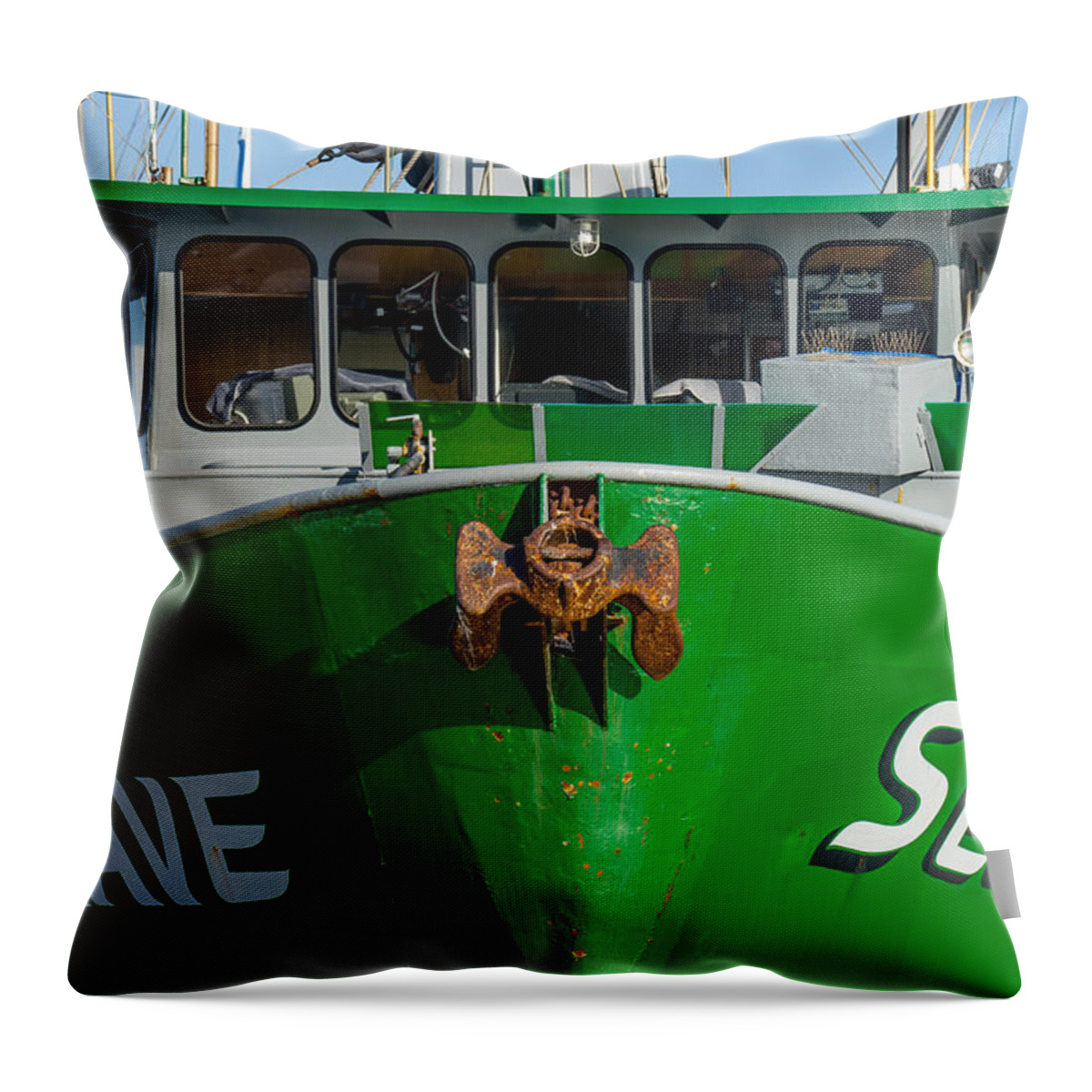 Boats Throw Pillow featuring the photograph Sea Wave by Derek Dean