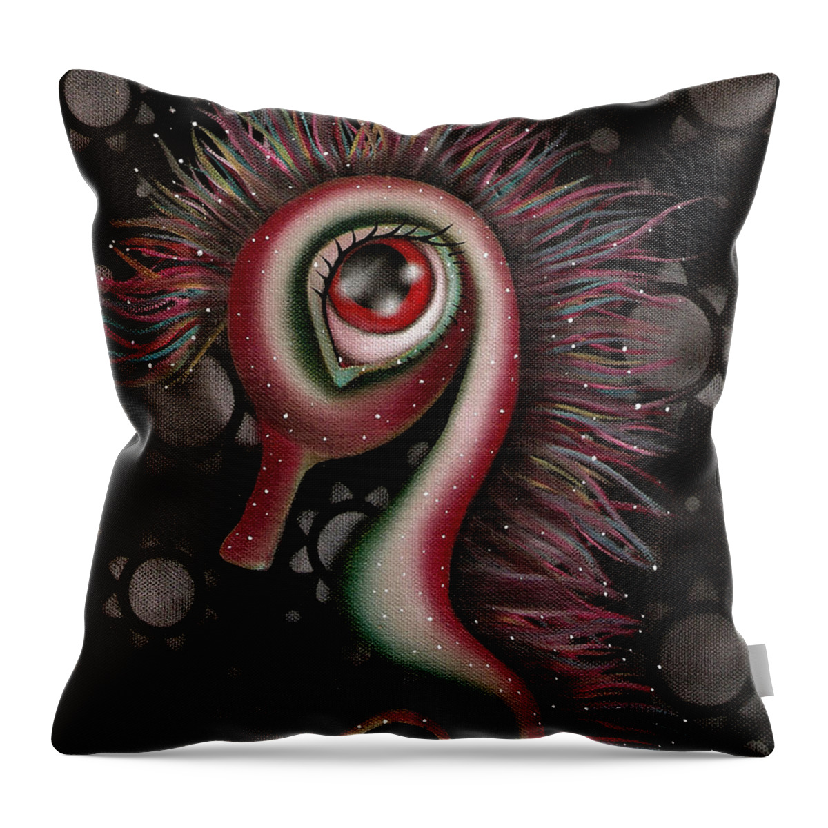 Seahorse Throw Pillow featuring the painting Seahorse by Abril Andrade