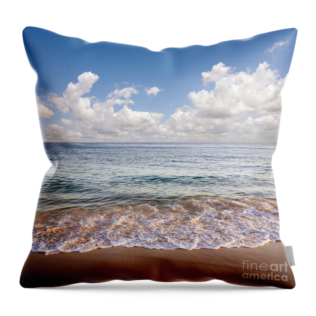 Background Throw Pillow featuring the photograph Seascape by Carlos Caetano