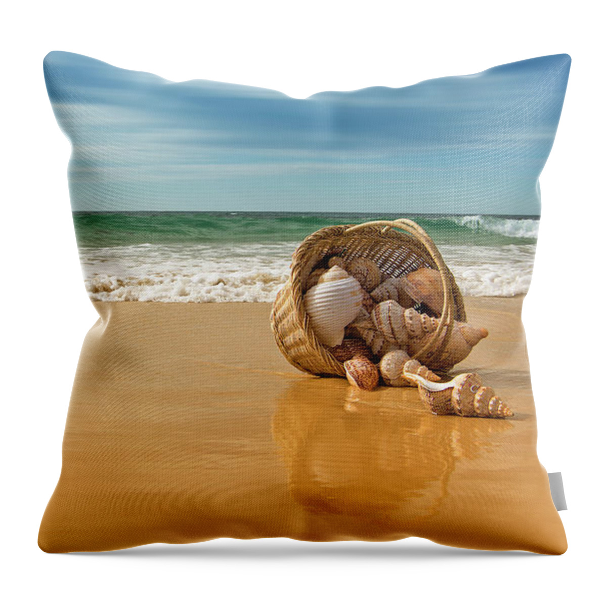 Seashells Forster Throw Pillow featuring the digital art Seashells Forster 061 by Kevin Chippindall