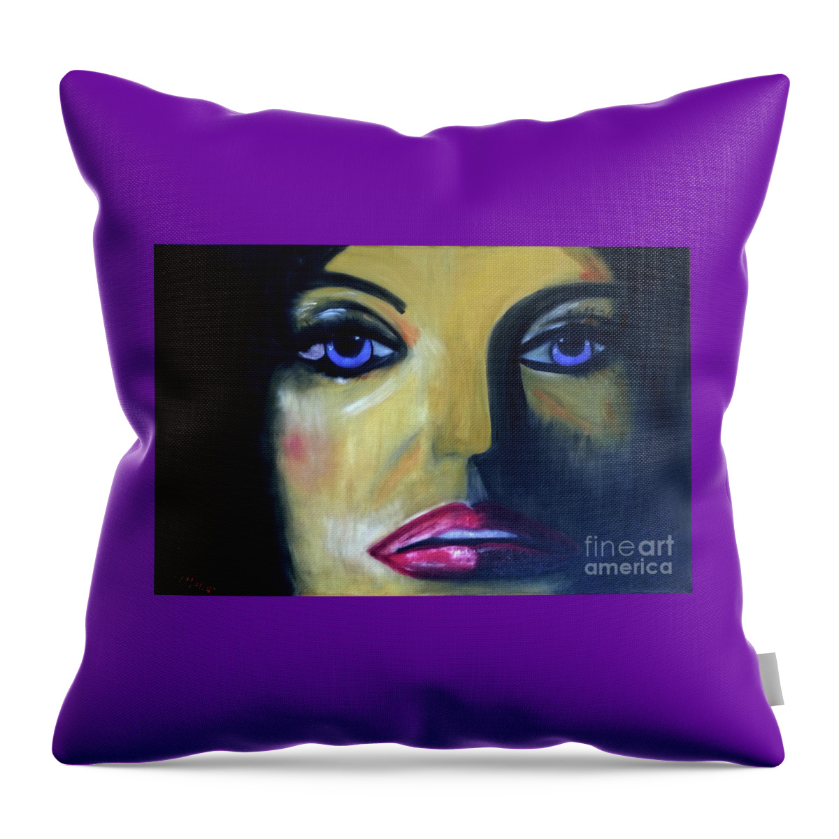 Lady Throw Pillow featuring the painting Serengeti Skies by Artist Linda Marie