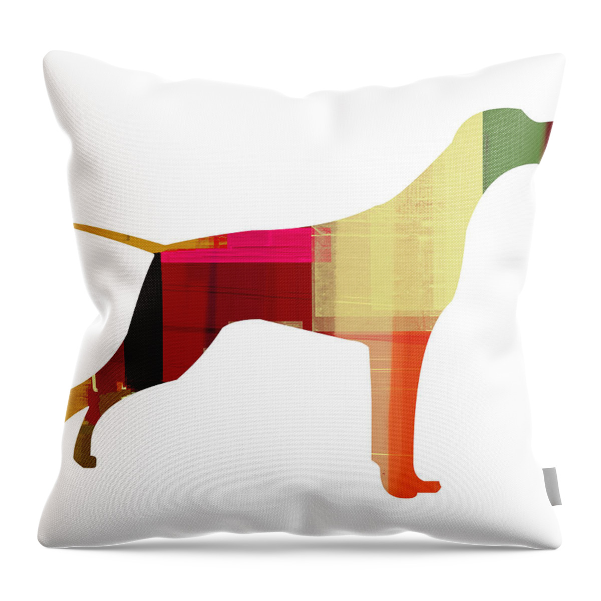 Setter Pointer Throw Pillow featuring the painting Setter Pointer by Naxart Studio