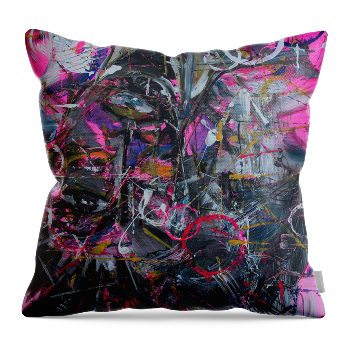 Julius Has Always Been Drawn To Throw Pillow featuring the painting Shabarankin by Julius Hannah