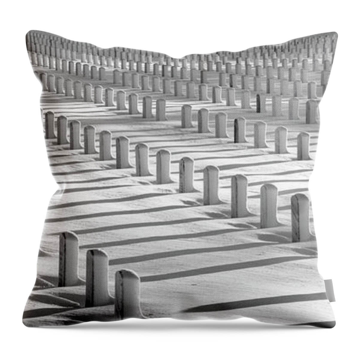 Cemetery Throw Pillow featuring the photograph Shadows by Cathy Kovarik