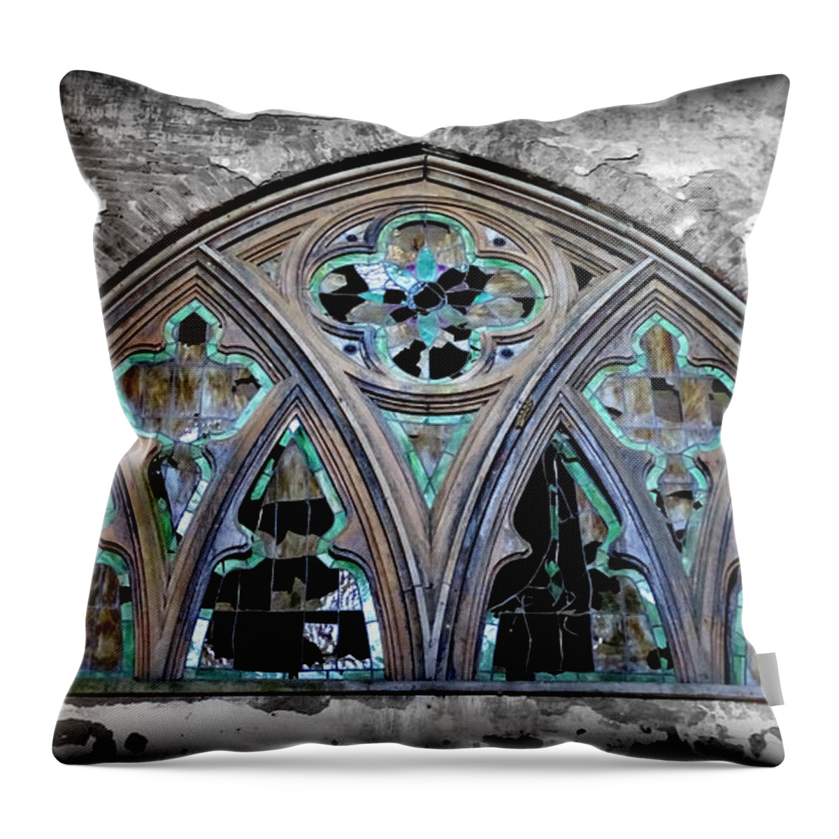 Shattered Throw Pillow featuring the photograph Shattered by Dark Whimsy