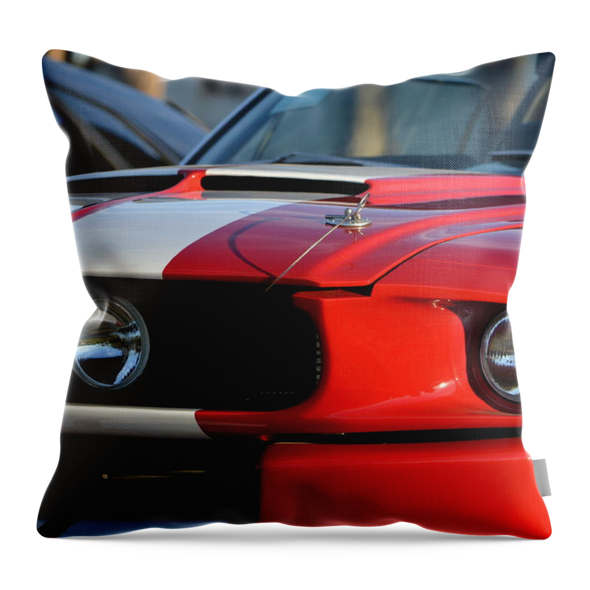  Throw Pillow featuring the photograph Shelby GT500 by Dean Ferreira