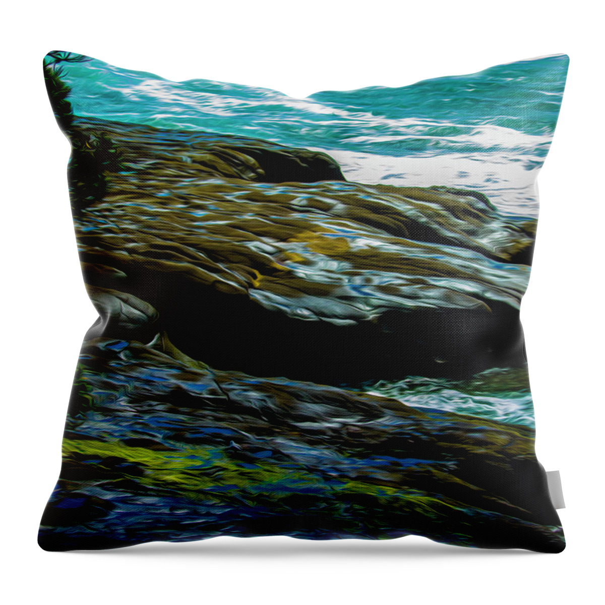 New Zealand Throw Pillow featuring the photograph Shoreline by Stuart Manning