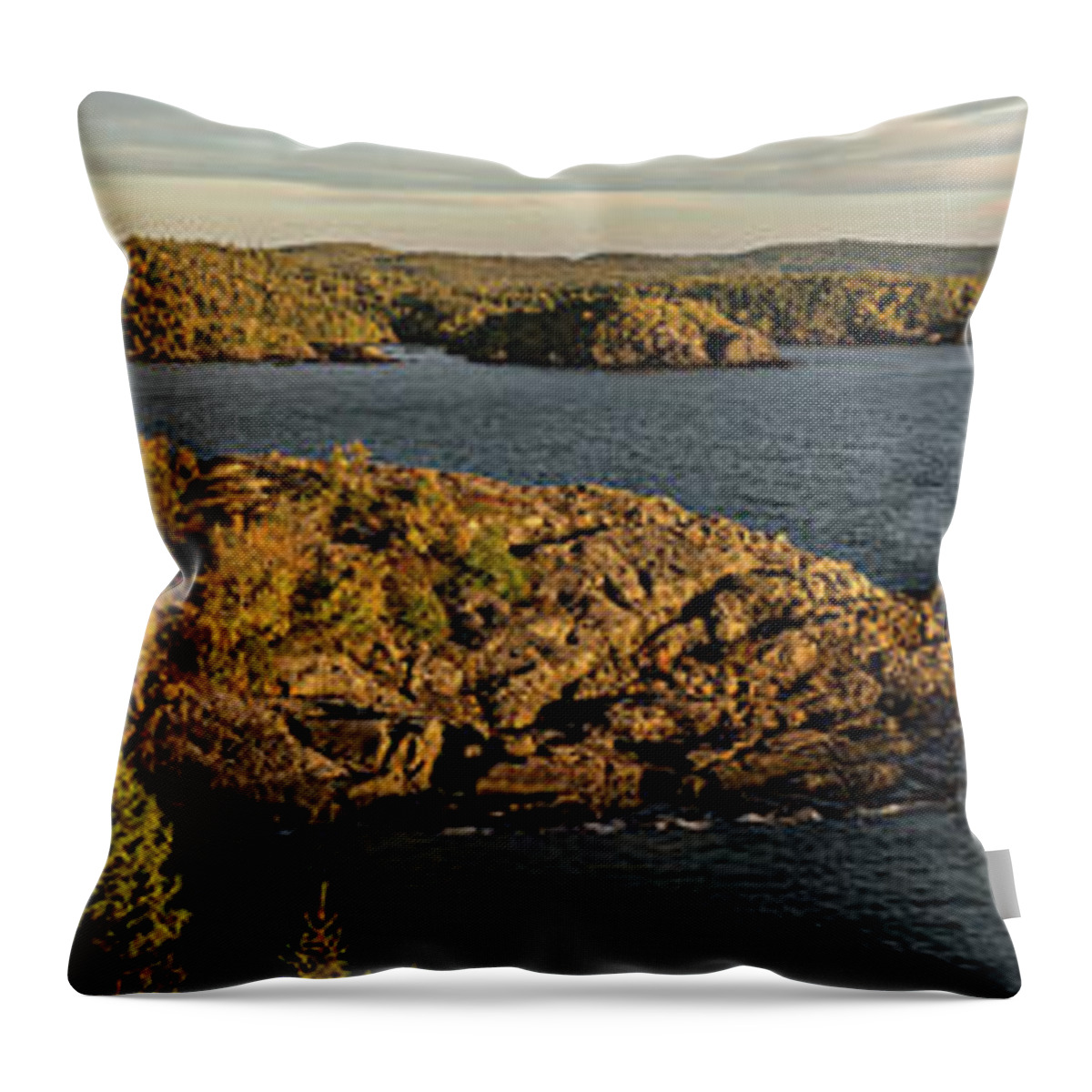 Lake Superior Throw Pillow featuring the photograph Shores of Pukaskwa by Doug Gibbons
