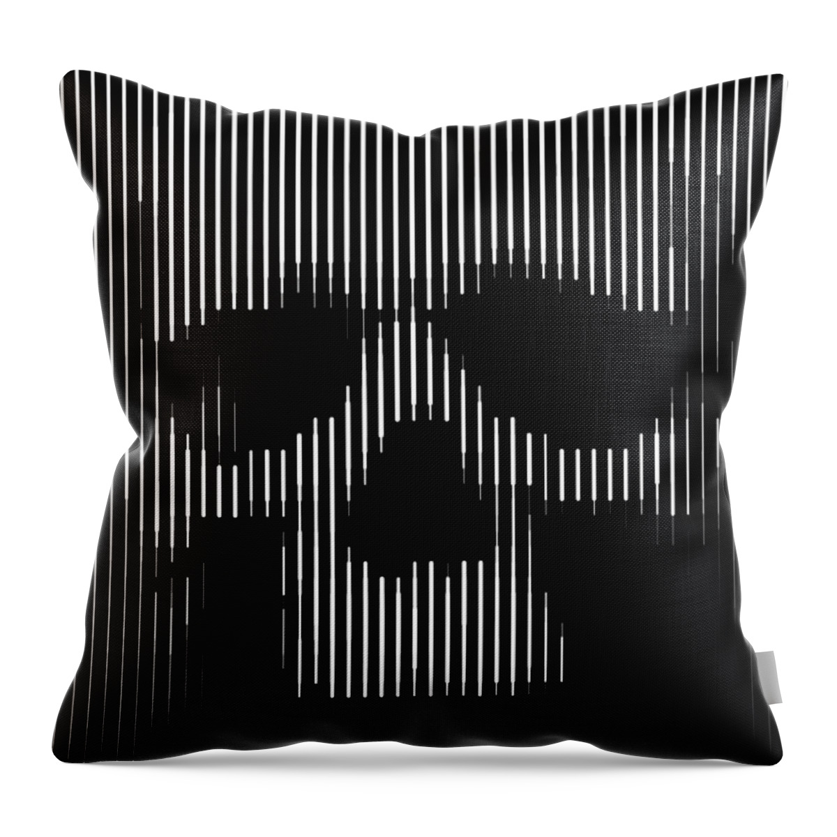 Skull Throw Pillow featuring the painting Skull Lines by Sassan Filsoof