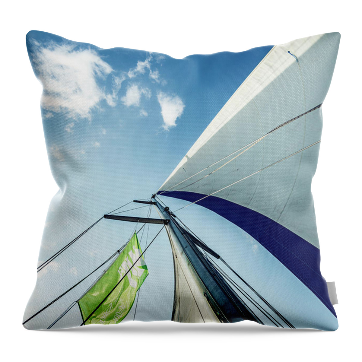 Aegis Throw Pillow featuring the photograph Sky Sailing by Hannes Cmarits