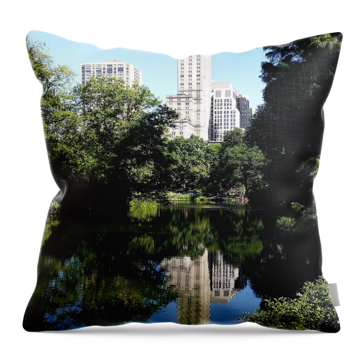 Skyscraper Throw Pillow featuring the photograph Skyscraper Reflection by Vic Ritchey