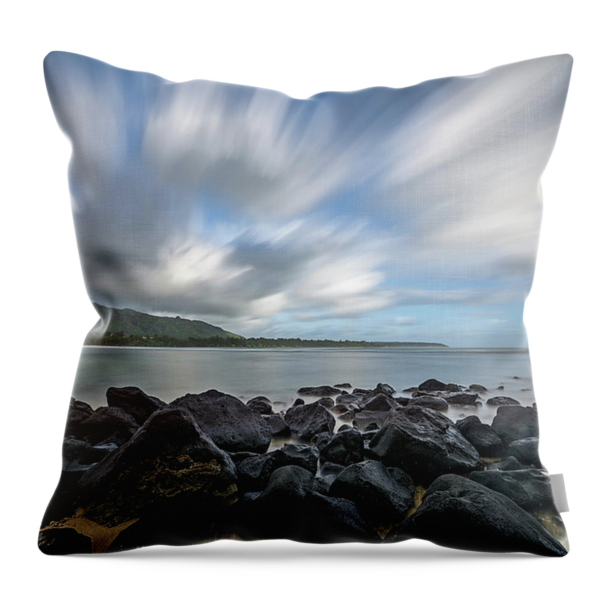 Anahola Throw Pillow featuring the photograph Skywalking by Jon Glaser
