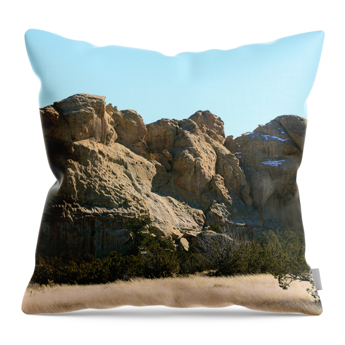 Southwest Landscape Throw Pillow featuring the photograph Sleeping elephant by Robert WK Clark