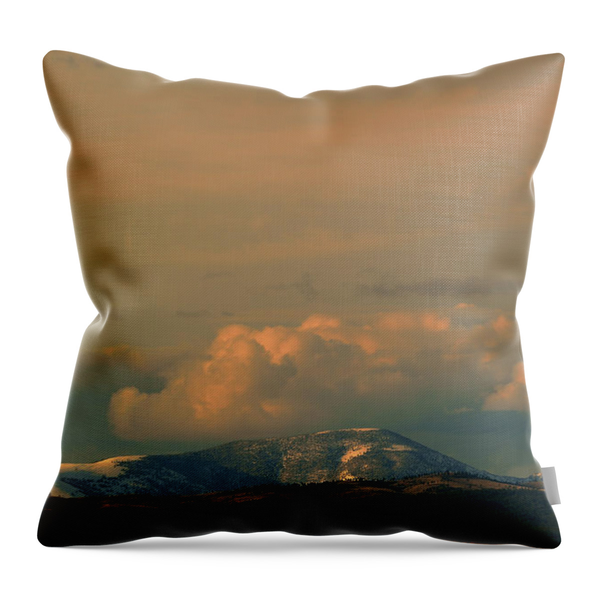 Mountain Throw Pillow featuring the photograph Sleeping Giant near Helena Montana by Kae Cheatham