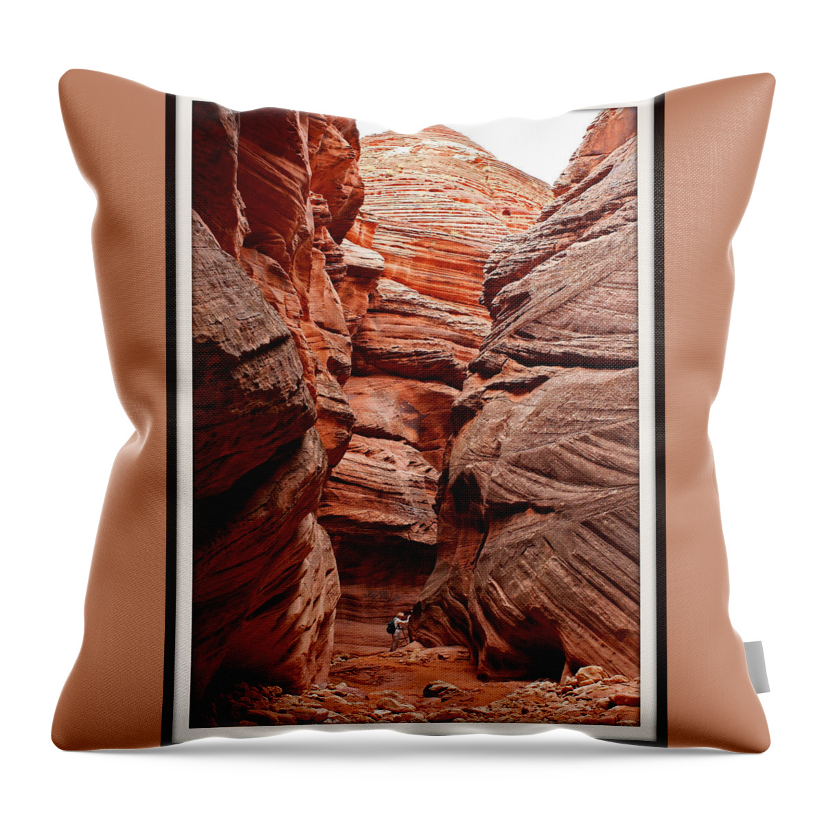 Slot Canyon Throw Pillow featuring the photograph Slot Canyons by Farol Tomson