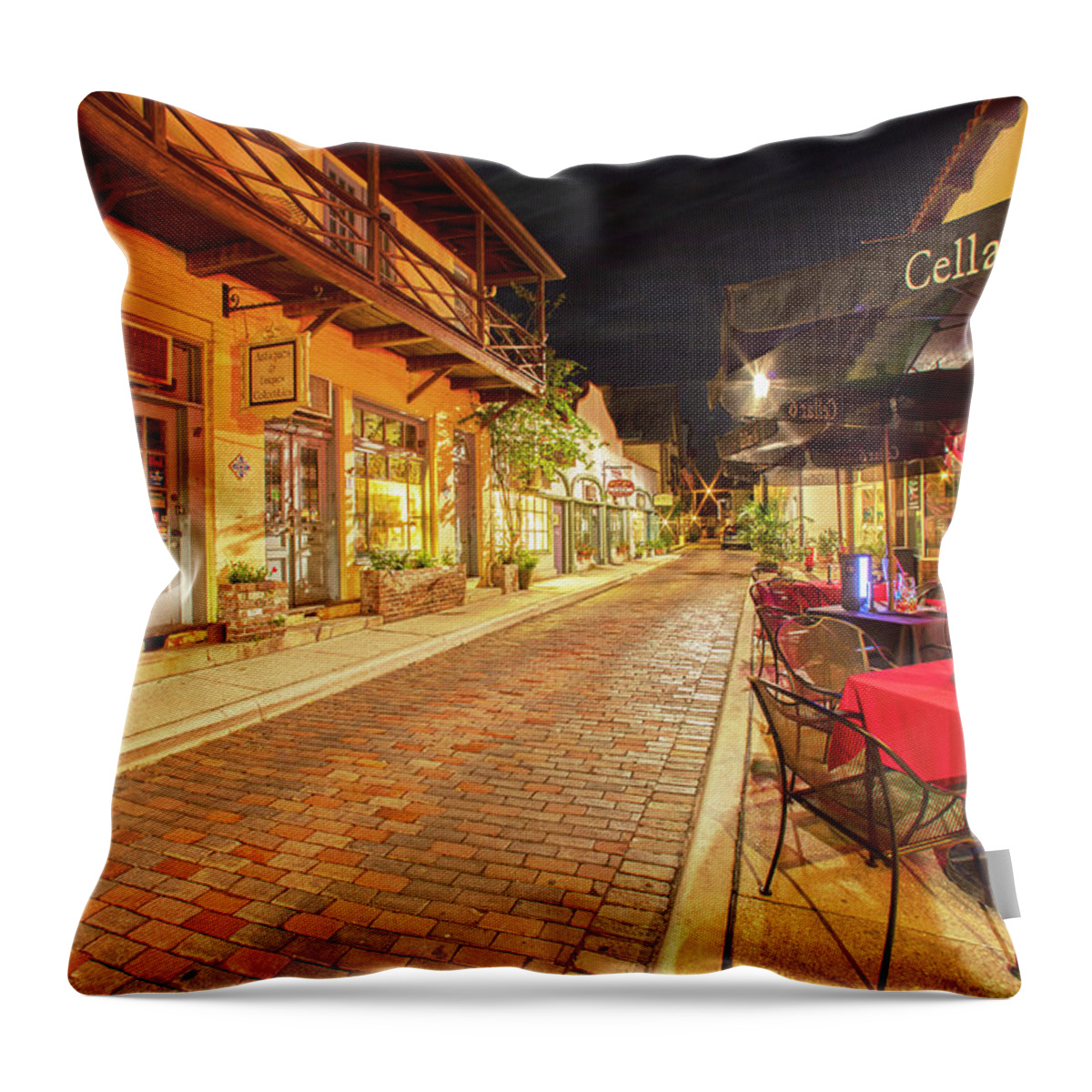 St Augustine Throw Pillow featuring the photograph Slow Night by Robert Och