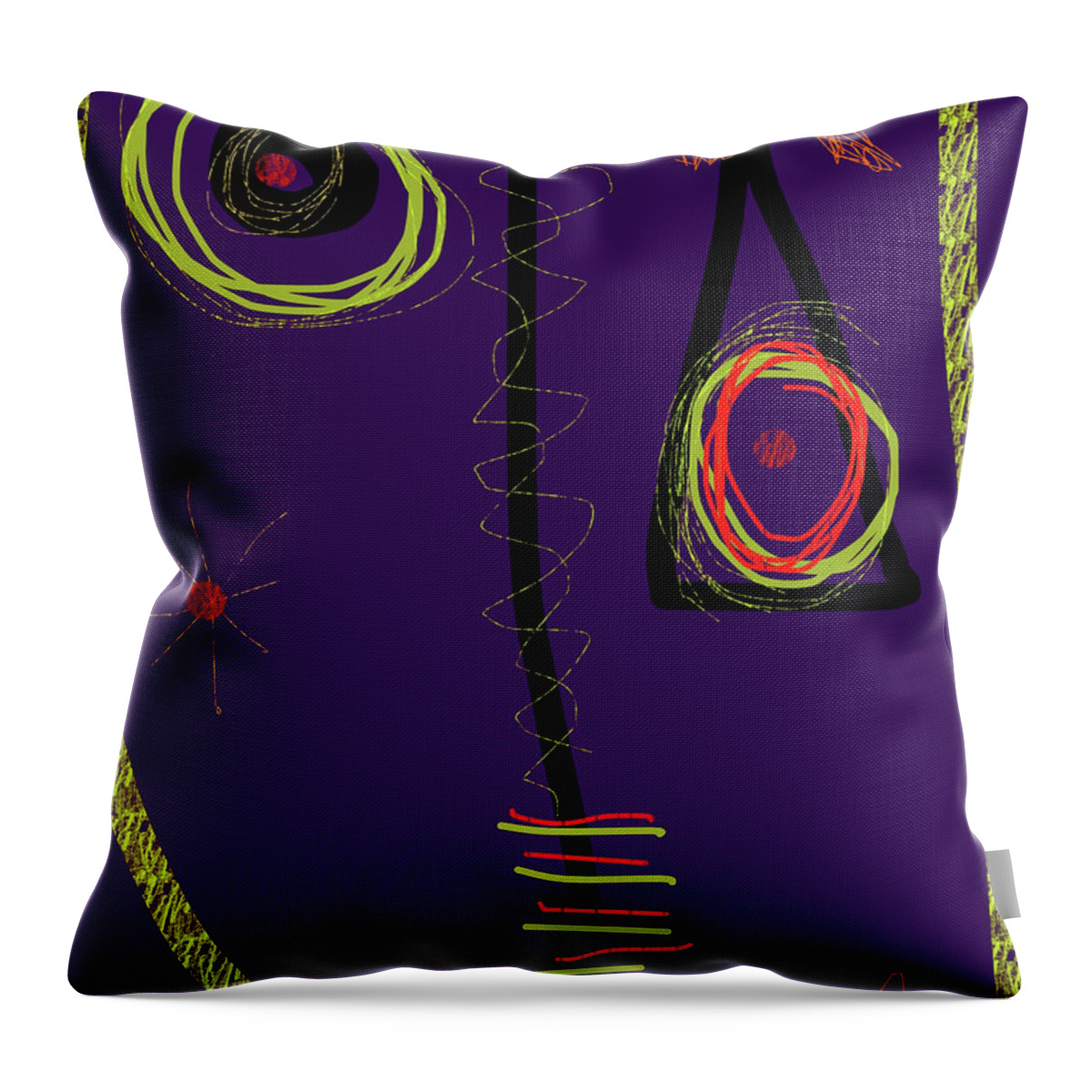 Pancreatic Cancer Throw Pillow featuring the digital art Smiro in Memoriam to Roland Hassanein by Susan Fielder