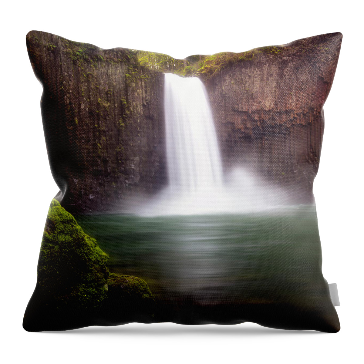Abiqua Falls Throw Pillow featuring the photograph Smooth Morning by Nicki Frates