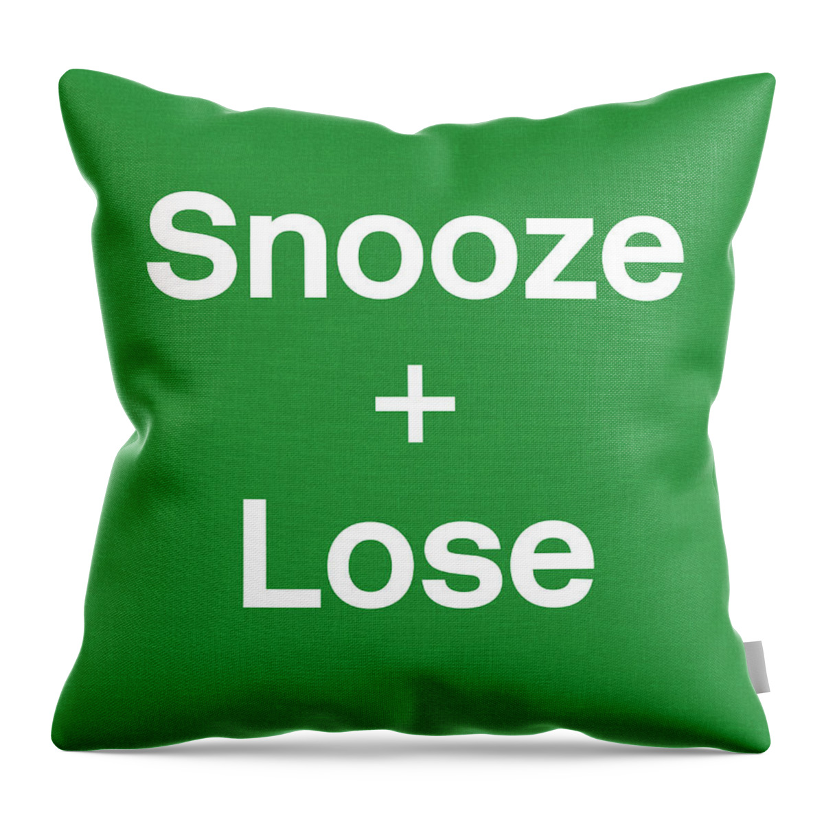 Snooze Throw Pillow featuring the digital art Snooze and Lose- Art by Linda Woods by Linda Woods
