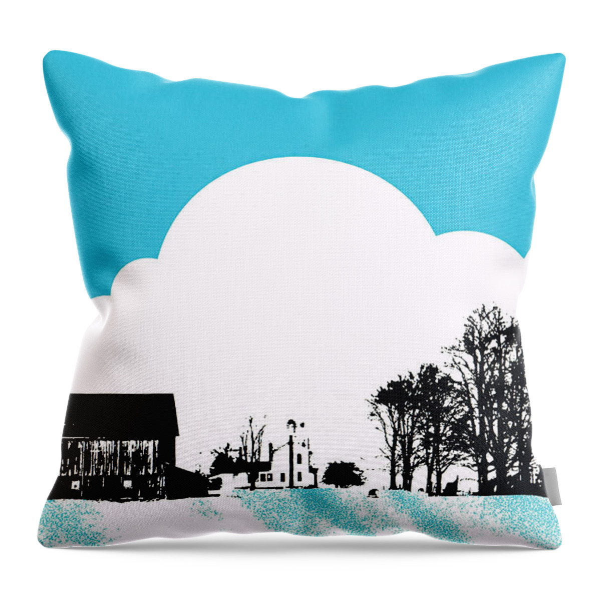Barn Throw Pillow featuring the photograph Snow Bound by James Rentz