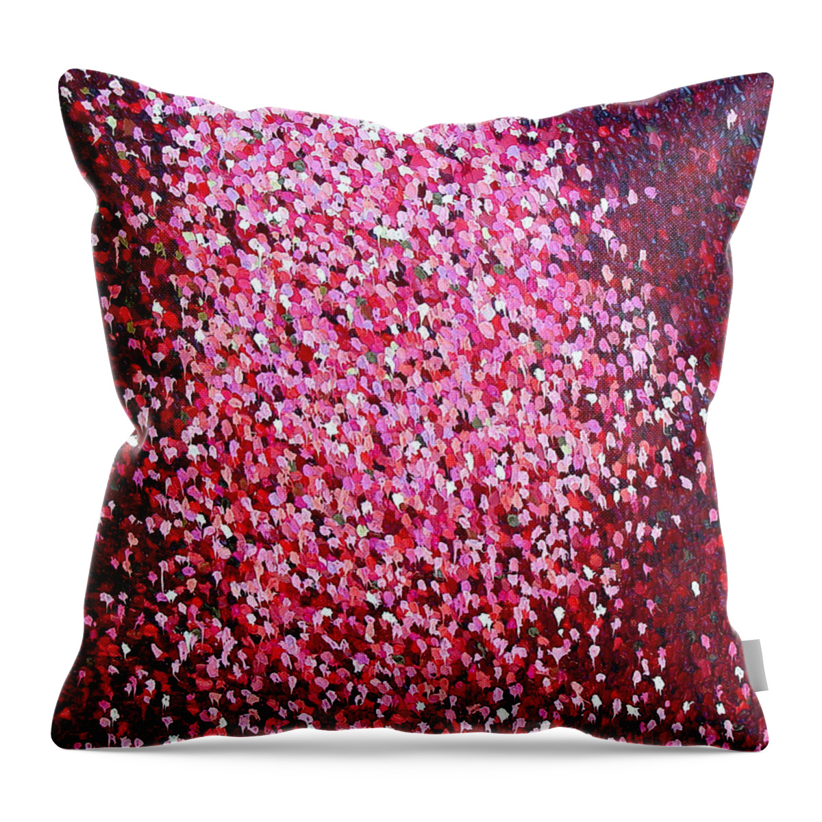 Red Throw Pillow featuring the painting Soft Red Trust by Dean Triolo