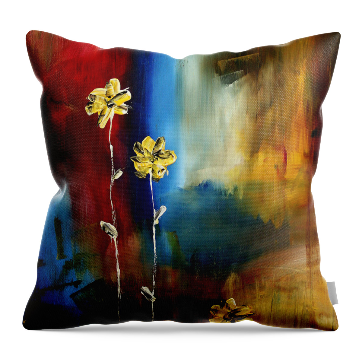 Wall Throw Pillow featuring the painting Soft Touch by Megan Duncanson
