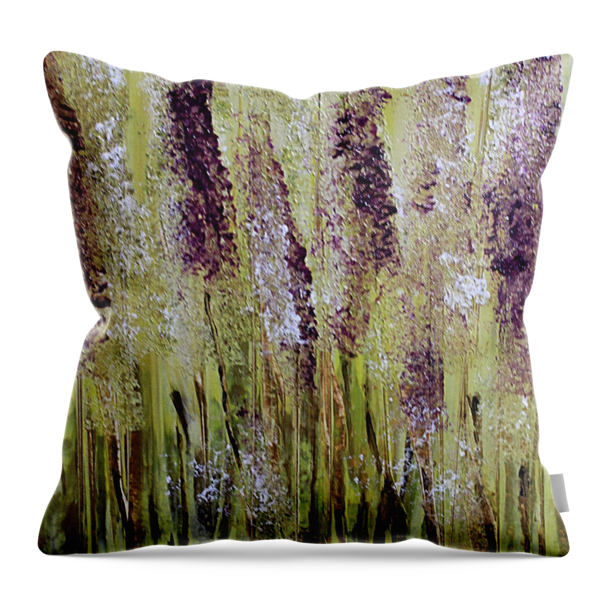 Flower Throw Pillow featuring the painting Softly Swaying by April Burton