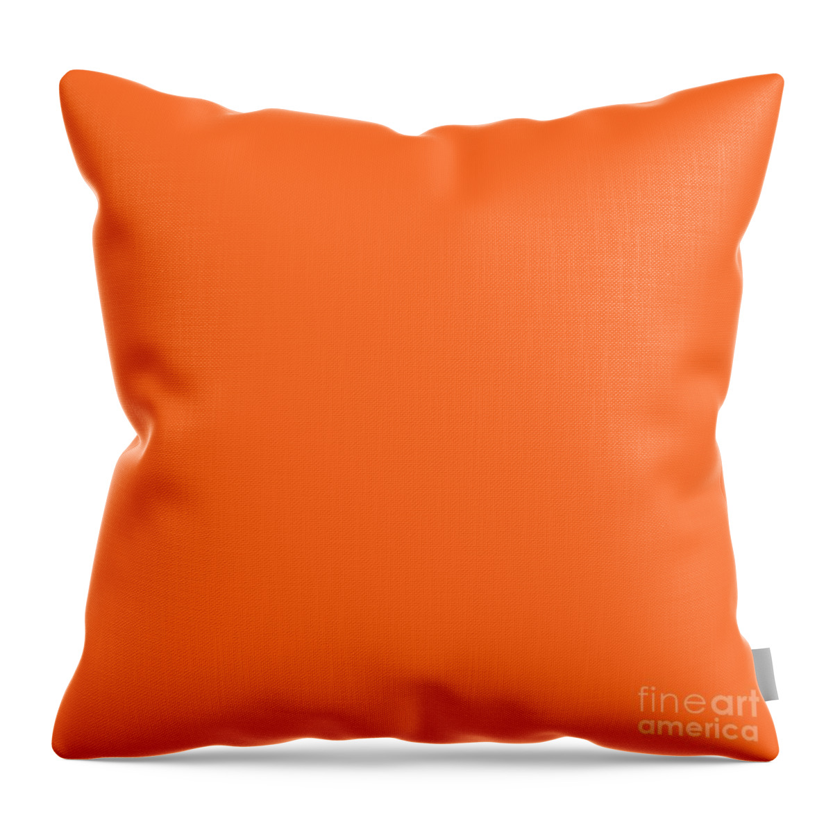 Orange Throw Pillow featuring the digital art Solid Plain Orange for Home Decor by Delynn Addams