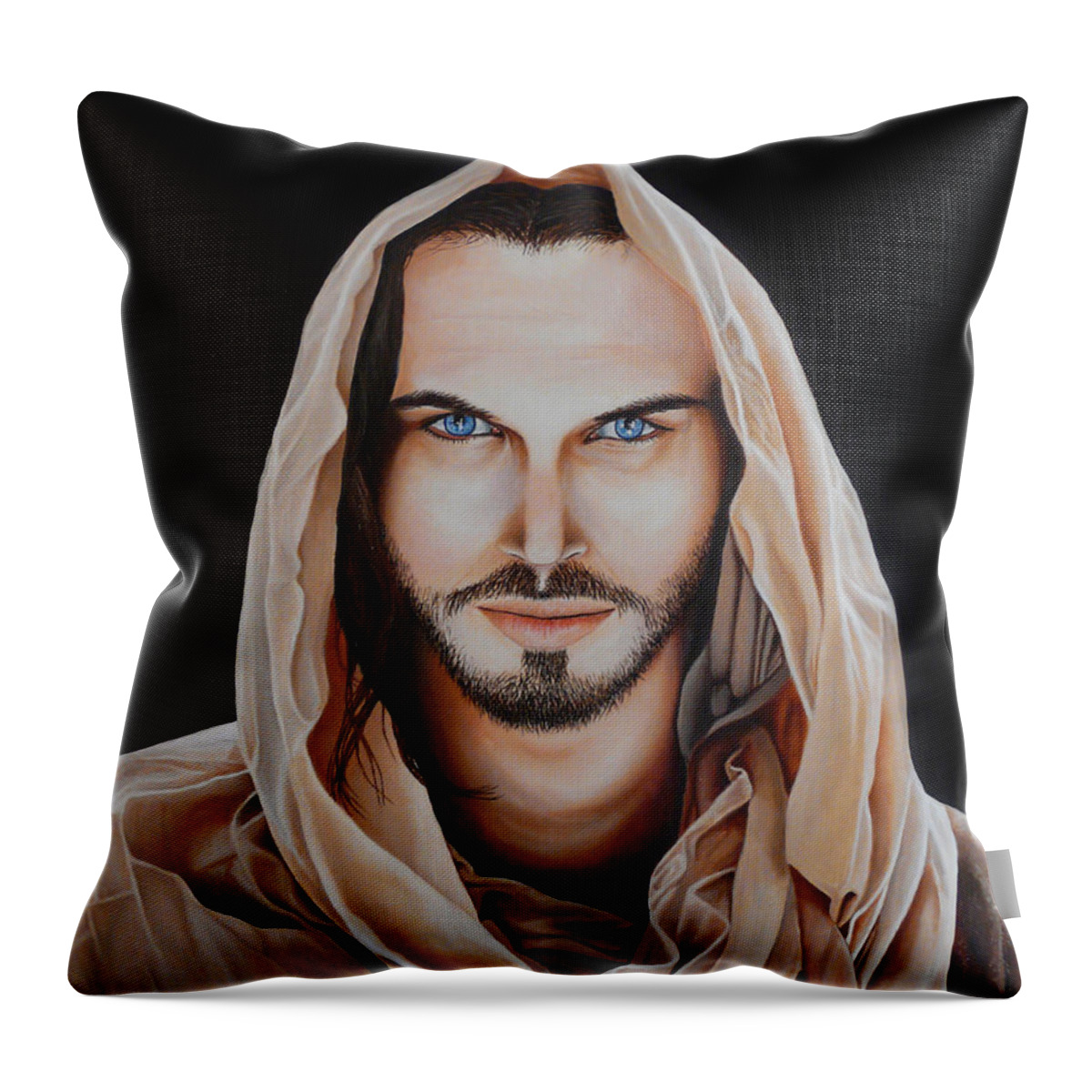 Christ Throw Pillow featuring the painting Son of Man by Vic Ritchey