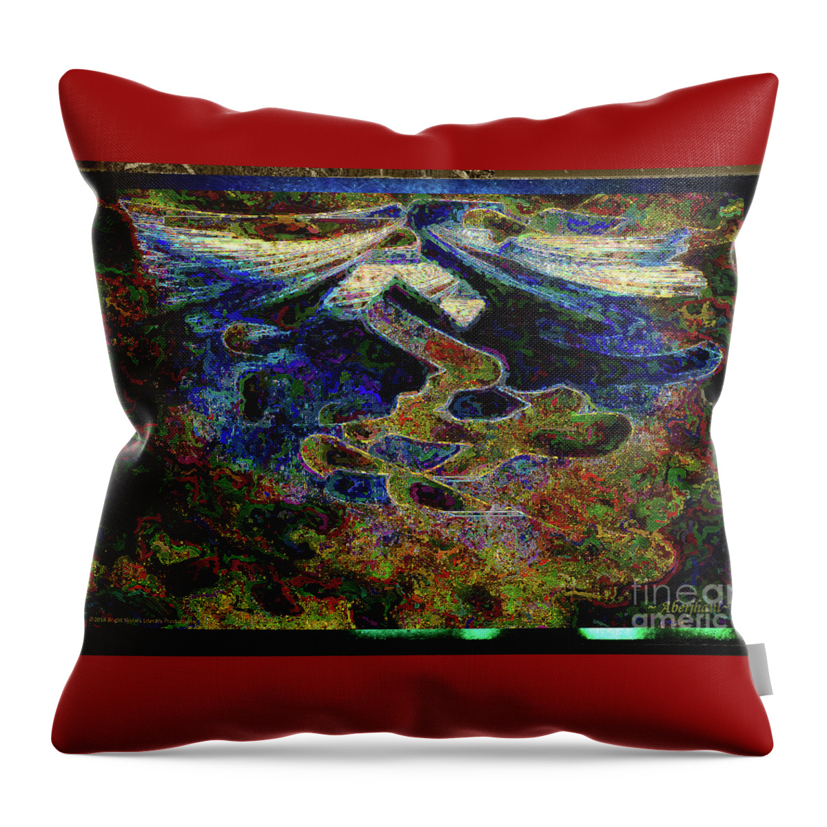 Chromatic Poetics Throw Pillow featuring the digital art Song of Love and Compassion by Aberjhani