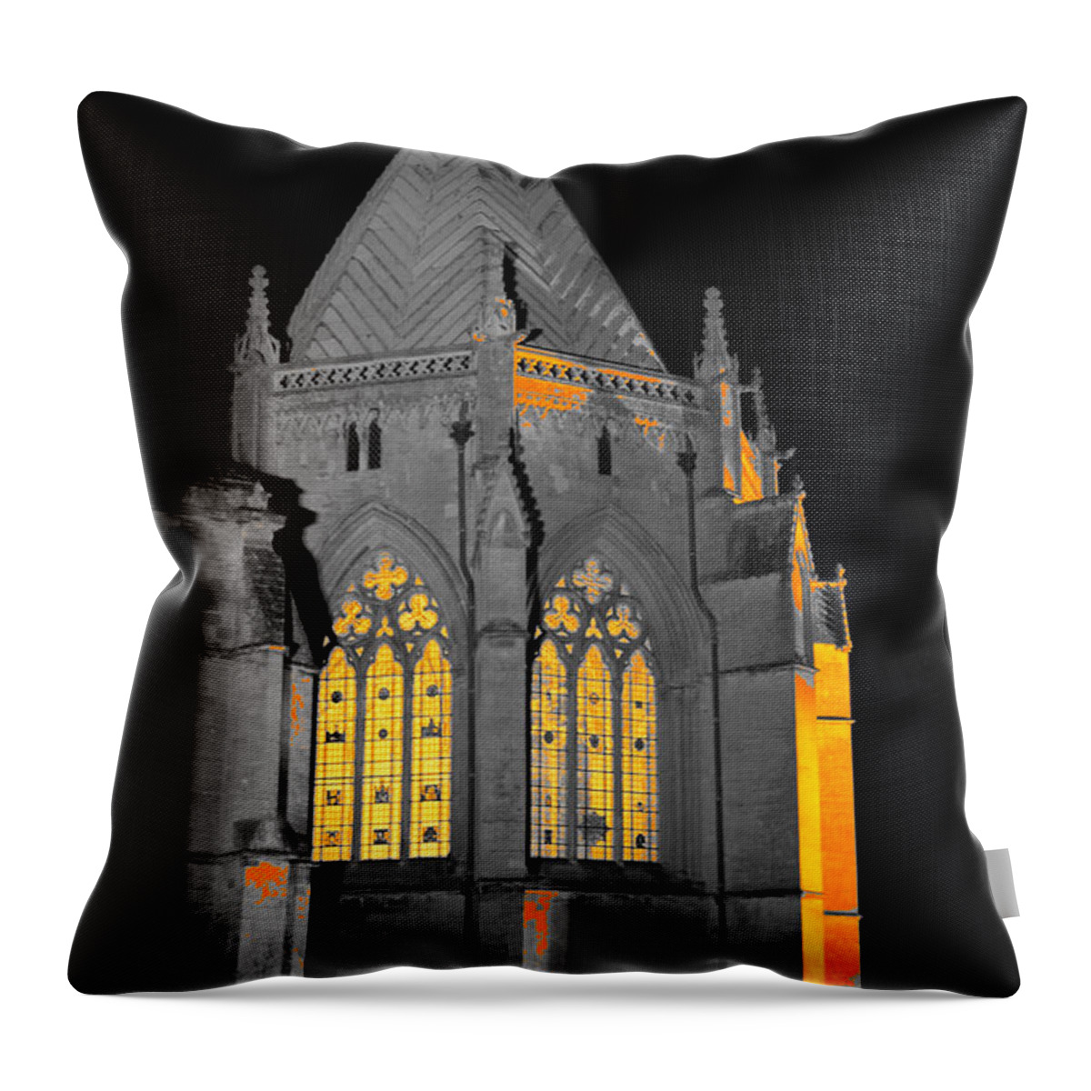 Chapter House Throw Pillow featuring the photograph Southwell Minster. Chapter House. by Elena Perelman