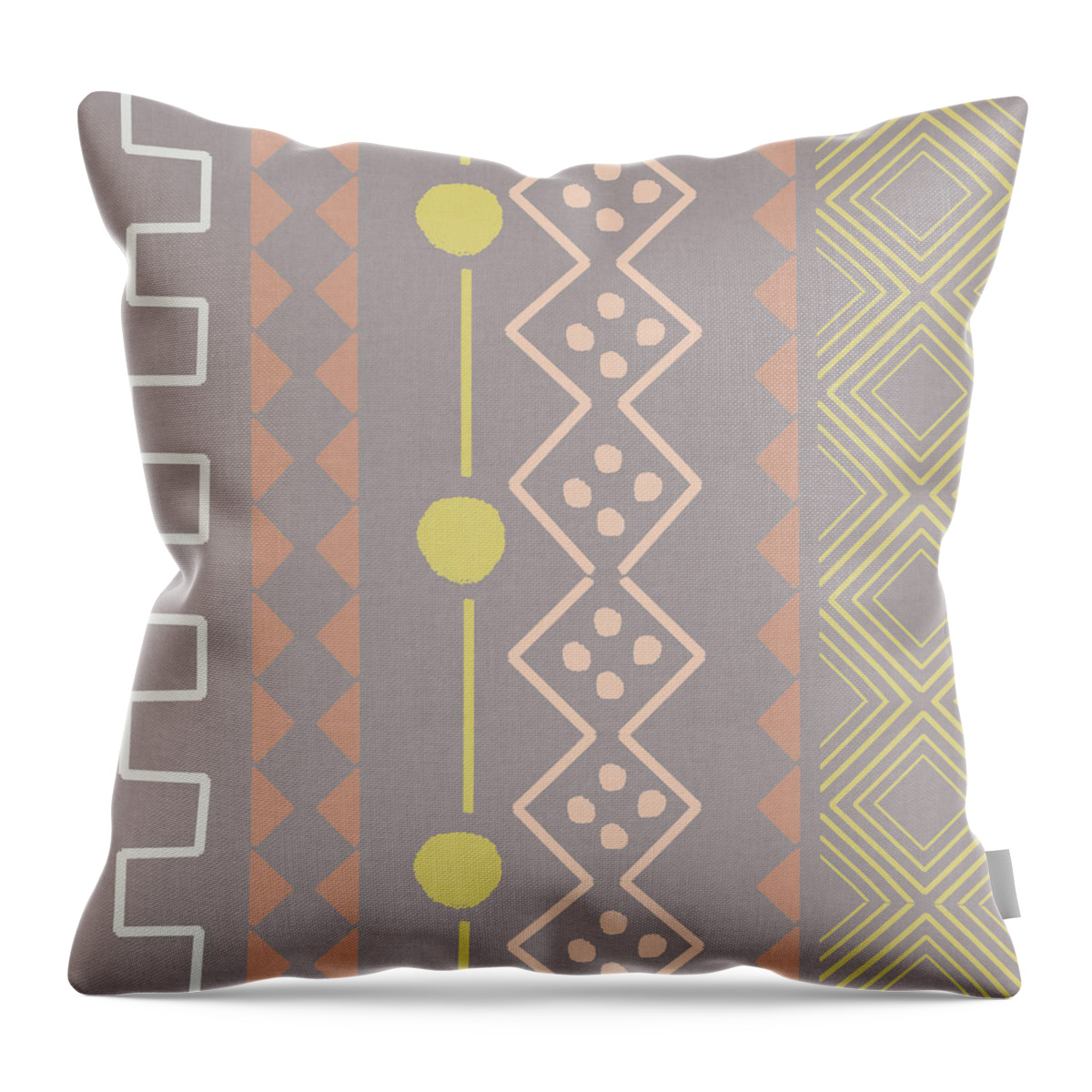  Diamonds Throw Pillow featuring the mixed media Southwest Decorative Design 7- Art by Linda Woods by Linda Woods
