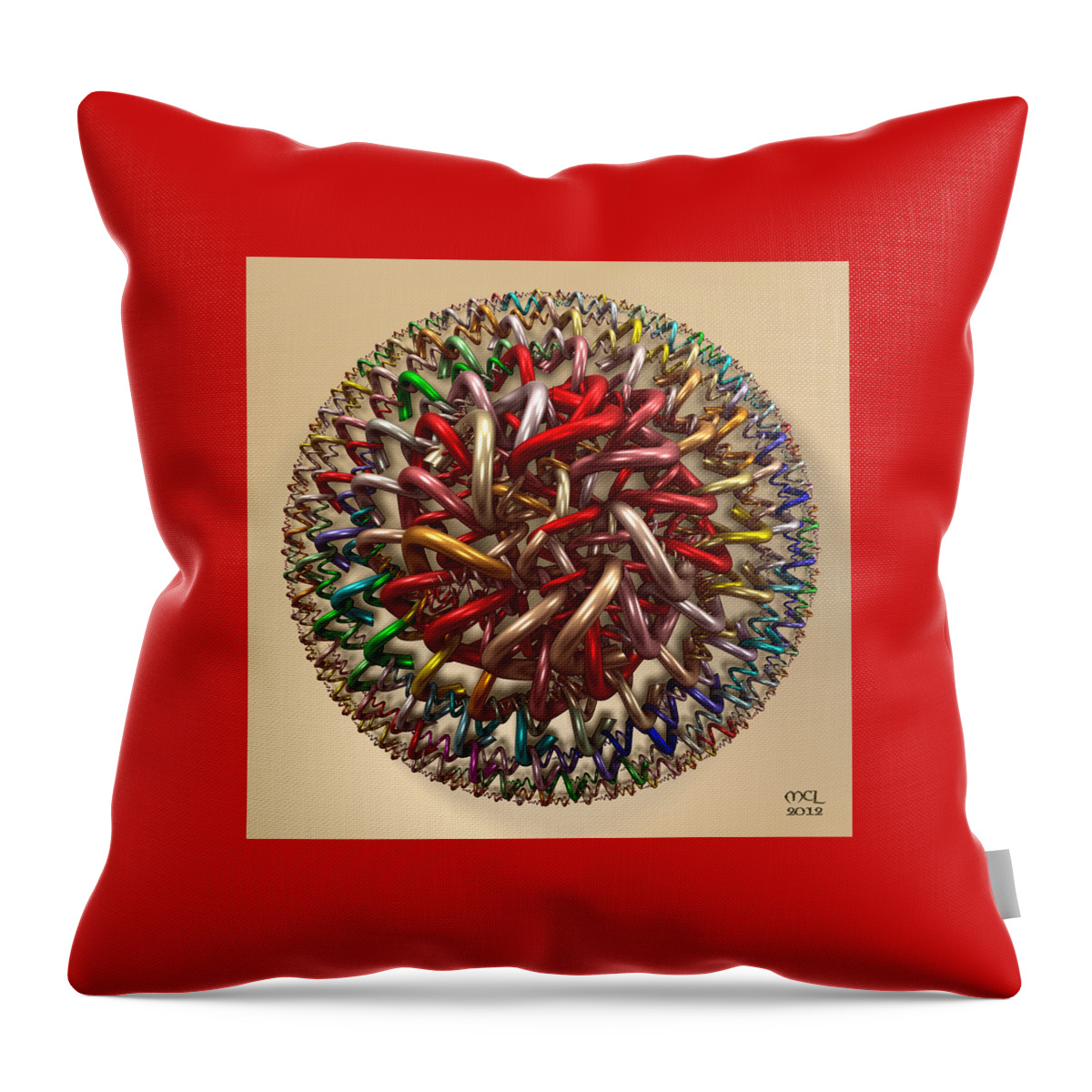 Computer Throw Pillow featuring the digital art Spawn by Manny Lorenzo