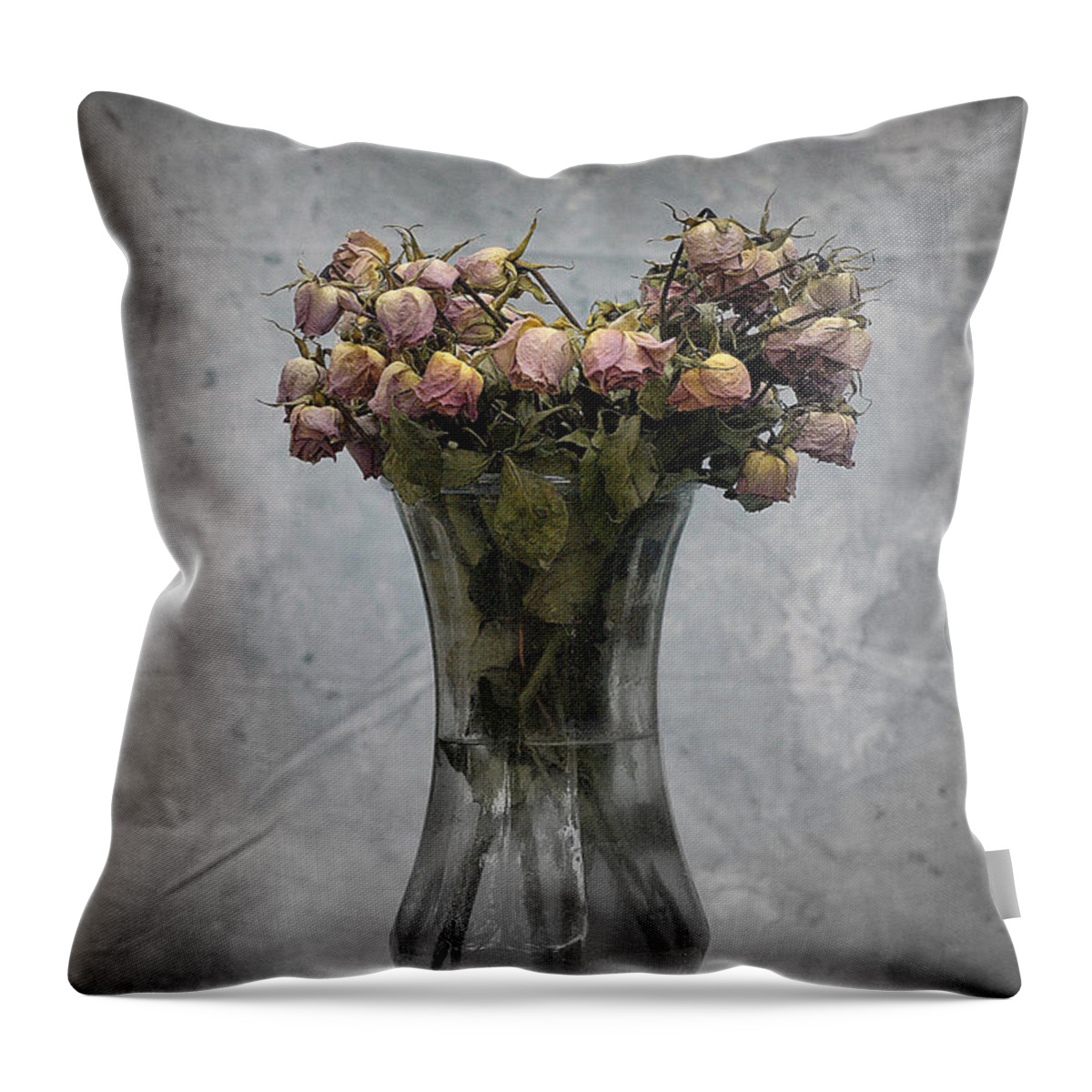 Roses Throw Pillow featuring the photograph Spent by DArcy Evans