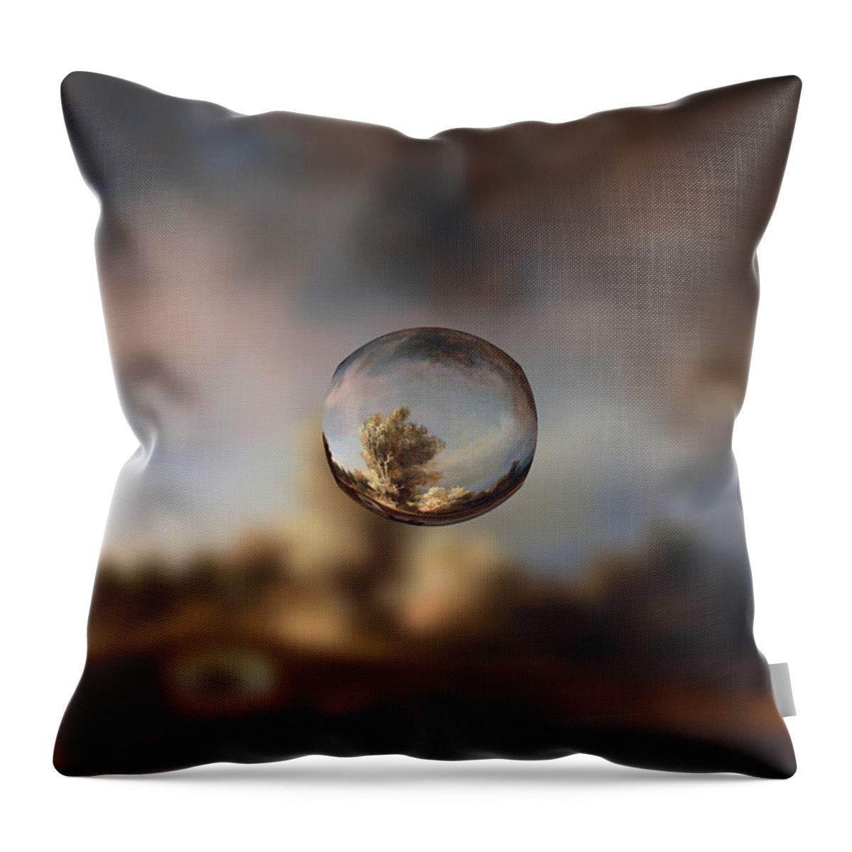 Post Modern Throw Pillow featuring the digital art Sphere 13 Rembrandt by David Bridburg