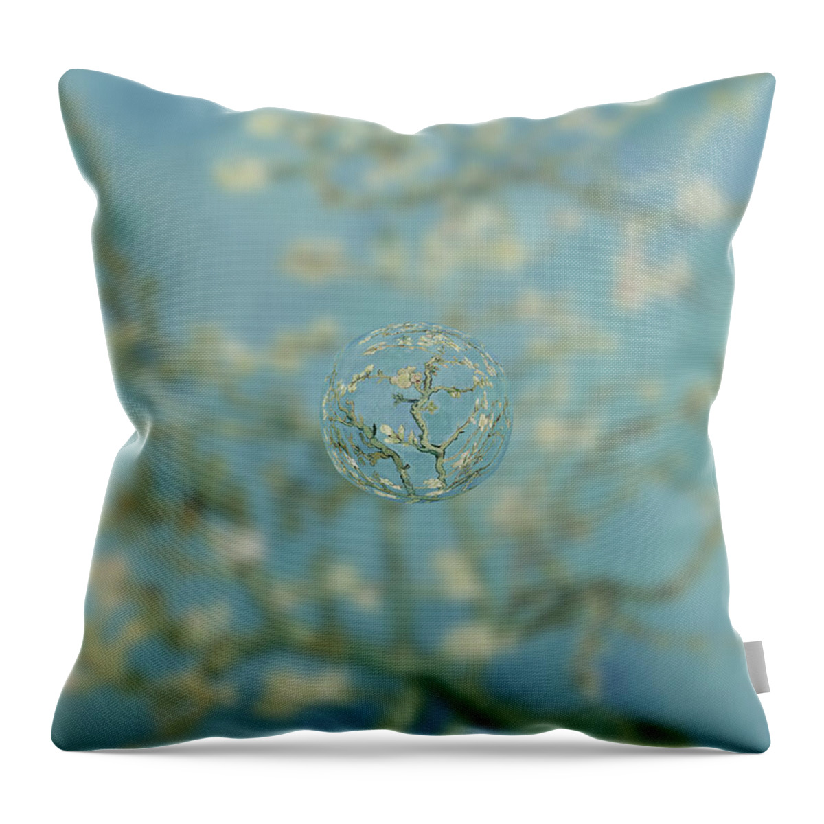 Post Modern Throw Pillow featuring the digital art Sphere Ill van Gogh by David Bridburg