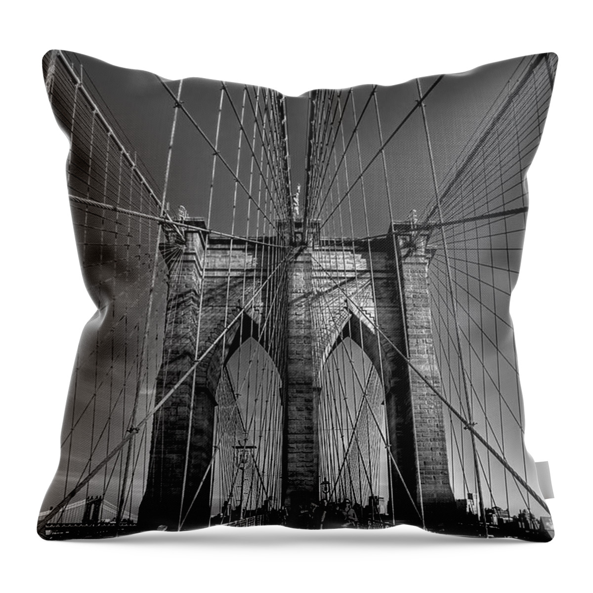 Architecture Throw Pillow featuring the photograph Spider Web by Evelina Kremsdorf