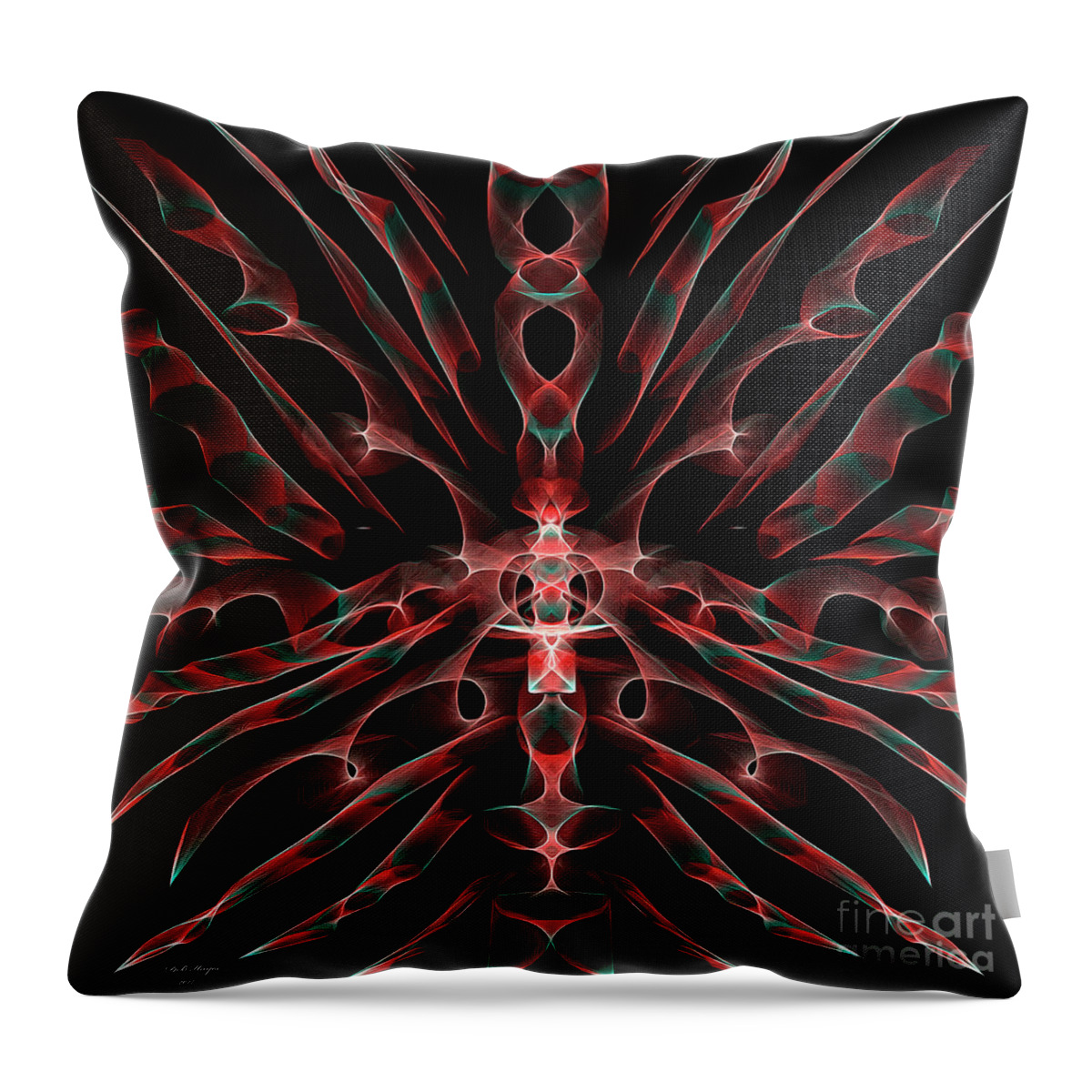 Abstract Throw Pillow featuring the digital art Spiritual by DB Hayes