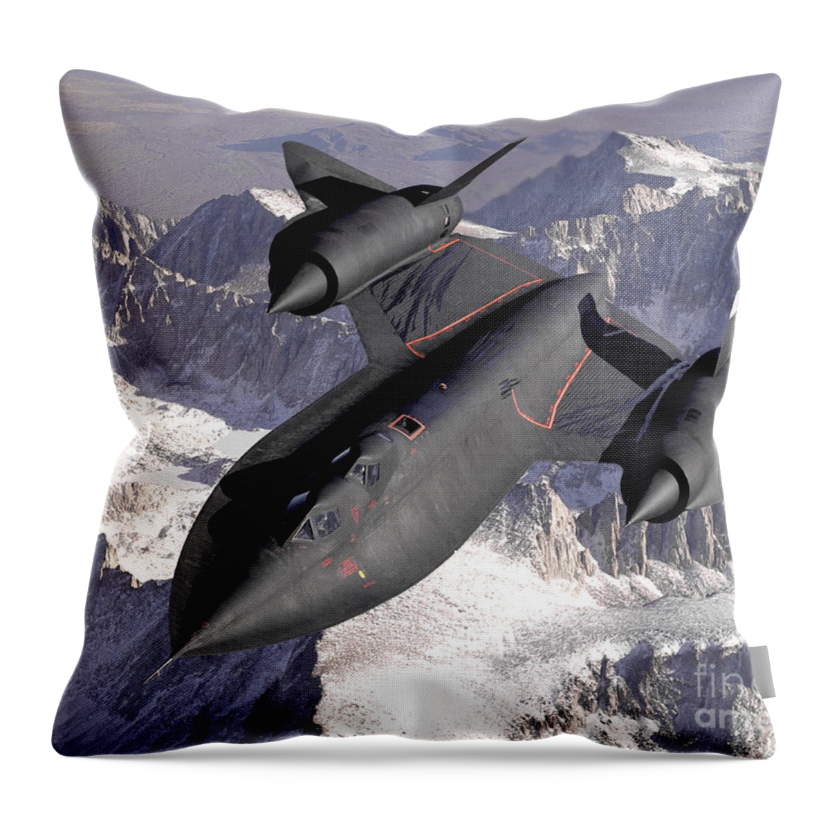 Science Throw Pillow featuring the photograph SR-71 Blackbird 1990s by NASA Science Source