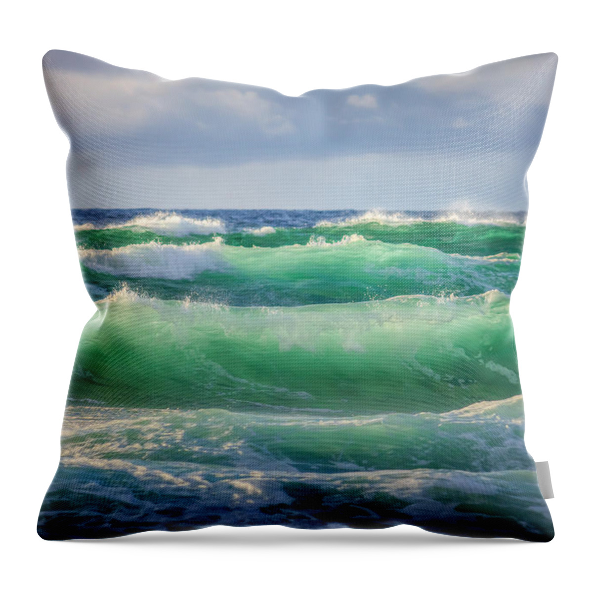 Seascape Throw Pillow featuring the photograph Stacked 0014 by Kristina Rinell