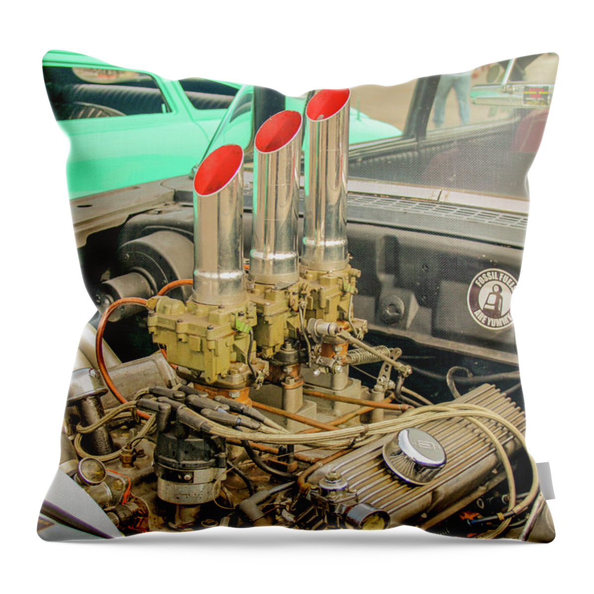 Ratrod Throw Pillow featuring the photograph Stacks by Darrell Foster