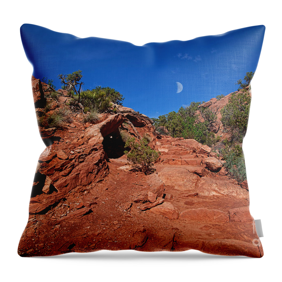 Red Rocks Throw Pillow featuring the photograph Stairway to Heaven by Jim Garrison
