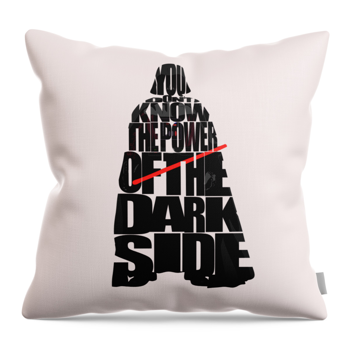 Darth Vader Throw Pillow featuring the digital art Star Wars Inspired Darth Vader Artwork by Inspirowl Design