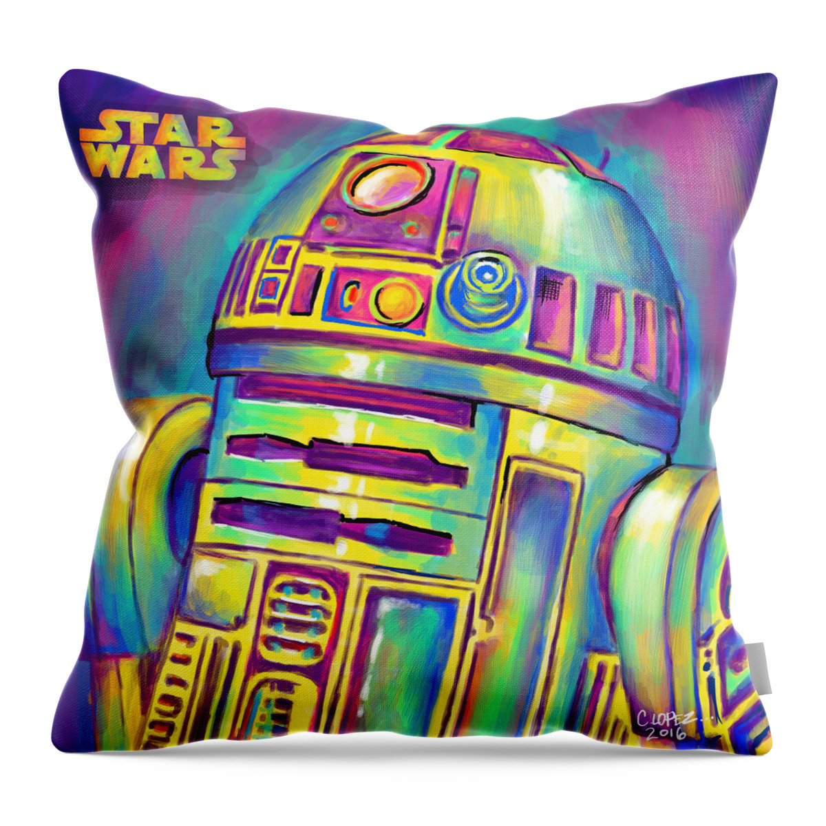 Star Wars R2D2 Throw Pillow by Christian Lopez - Pixels