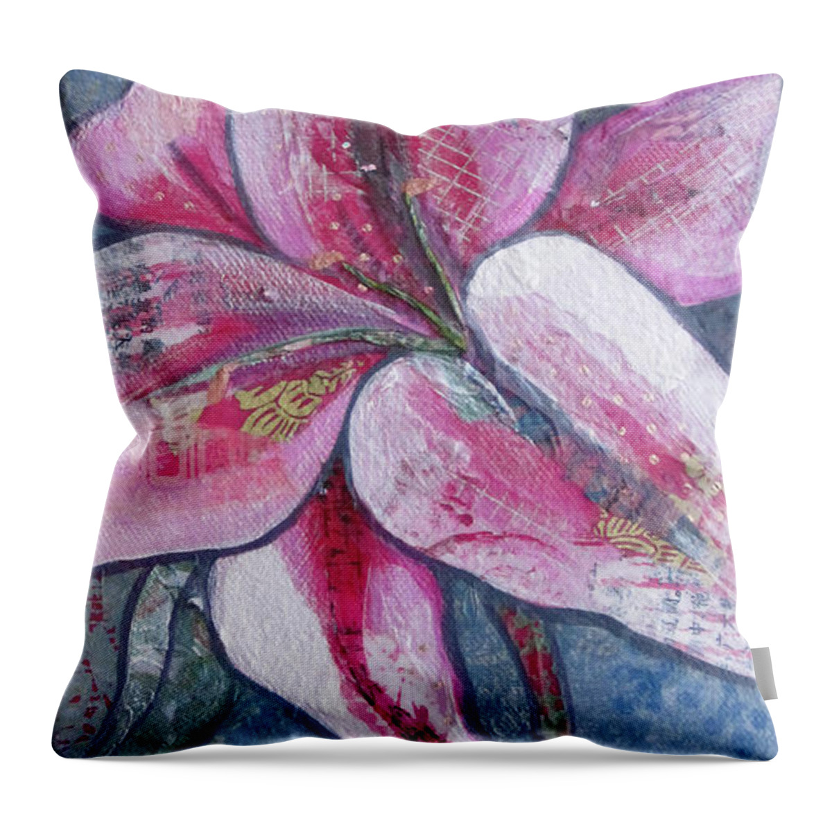 Star Throw Pillow featuring the painting Stargazer III by Shadia Derbyshire