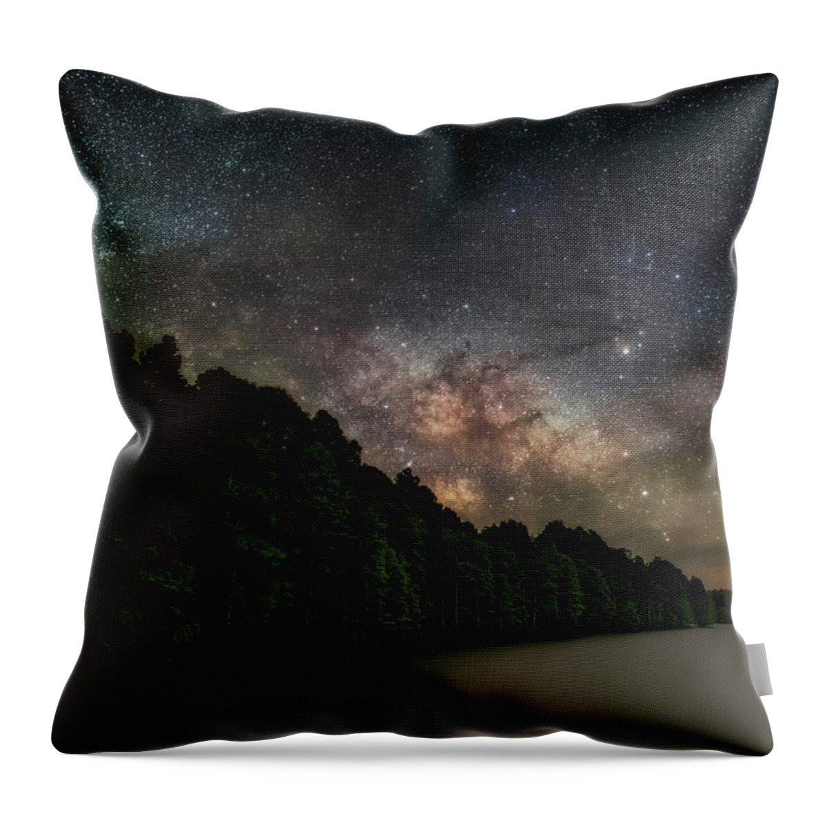 Starlight Swimming Throw Pillow featuring the photograph Starlight Swimming by Russell Pugh