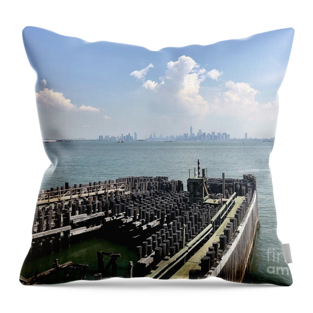 Staten Island Throw Pillow featuring the photograph Staten Island by Flavia Westerwelle