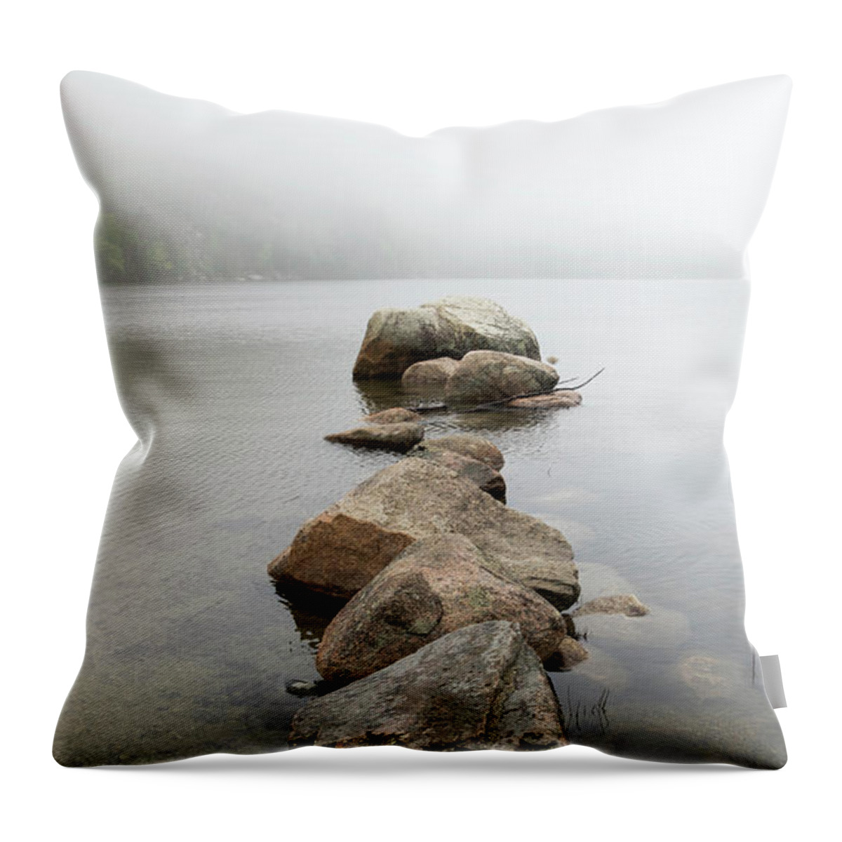 Rocks Throw Pillow featuring the photograph Stepping into the Unknown by Holly Ross